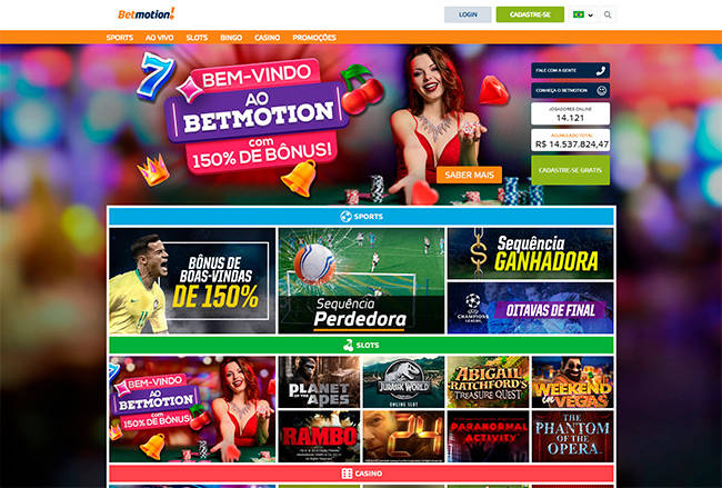 Betmotion home page