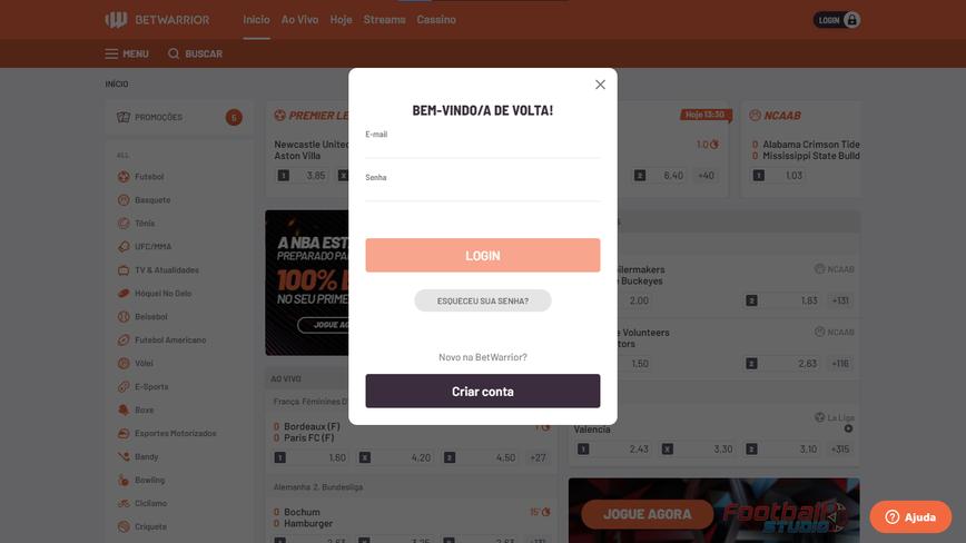 Como se registrar no site Betwarrior passo 1