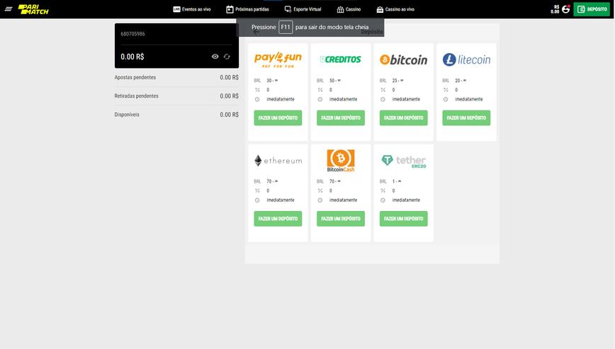 Depósitos & Opções Bancárias